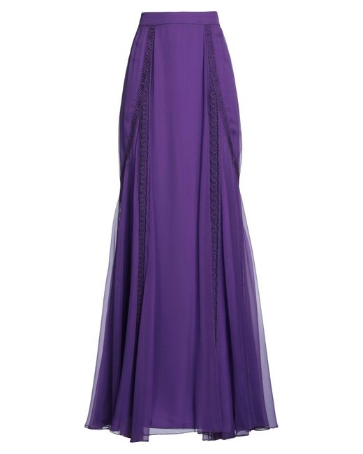 Alberta Ferretti Purple Maxi Skirt