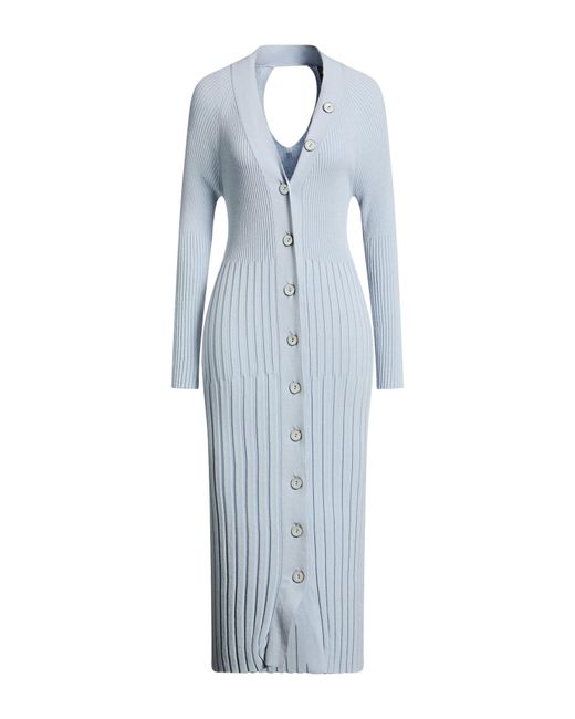 Manila Grace Blue Sky Midi Dress Viscose, Polyester