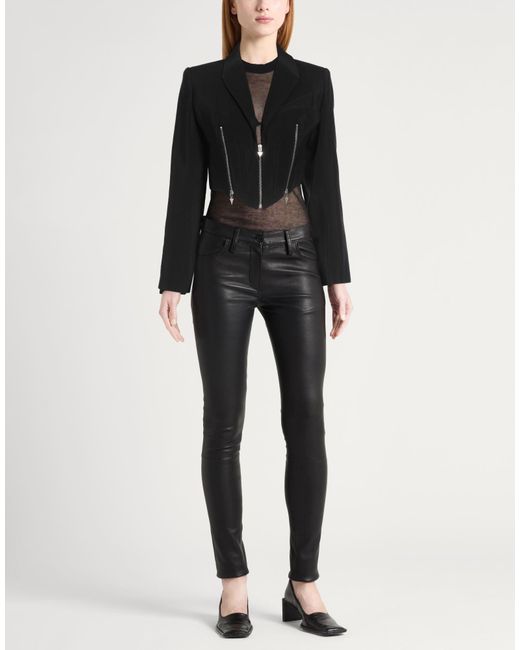Mugler Black Jacket Viscose, Virgin Wool