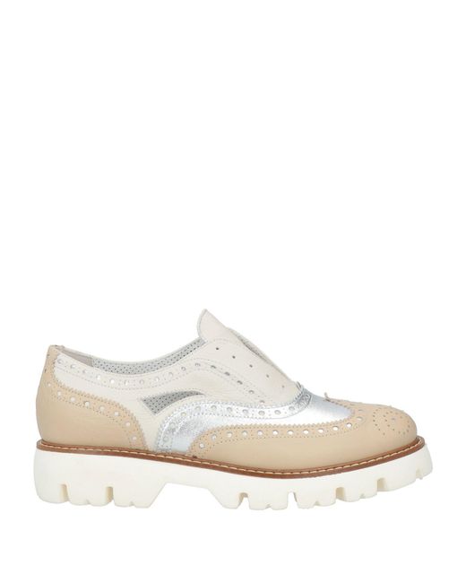 OFFICINE VENETE White Lace-Up Shoes Leather