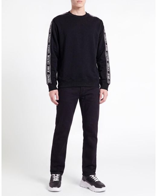 Versace Jeans Couture Black Sweatshirt Cotton for men