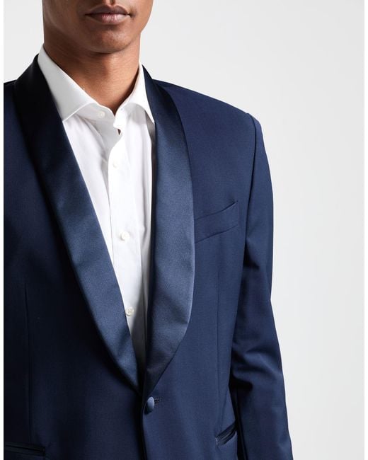 Brian Dales Blue Blazer Wool, Polyester, Elastane for men