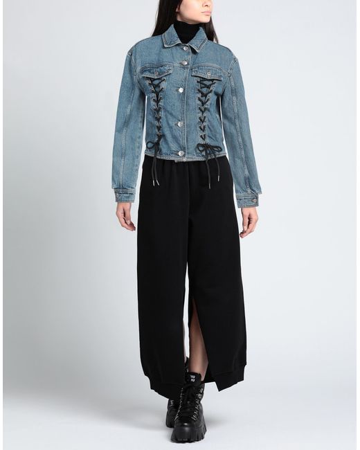 Maje Blue Denim Outerwear Cotton, Lyocell, Polyester