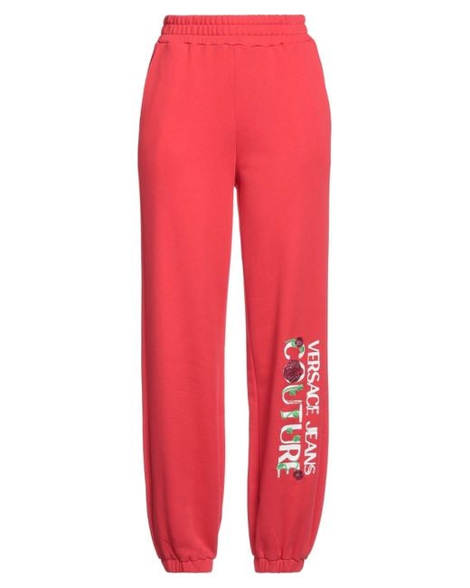 Versace Jeans Couture Red Pants Cotton