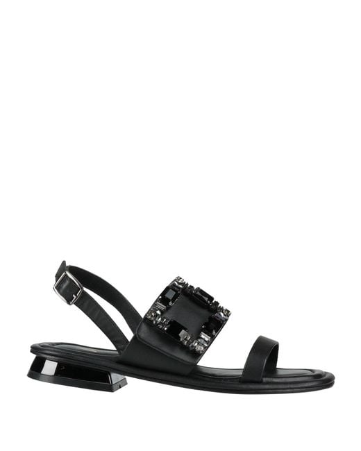 Emanuélle Vee Black Sandals Leather