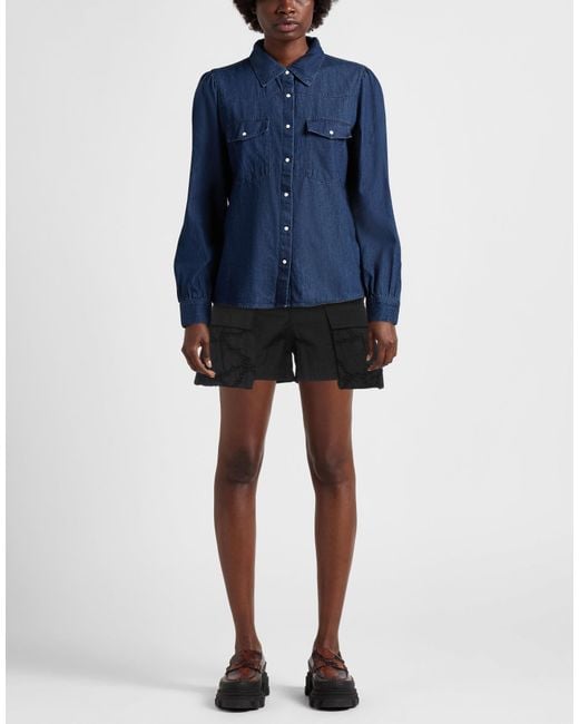 Pinko Black Shorts & Bermuda Shorts Cotton, Polyamide, Polyester