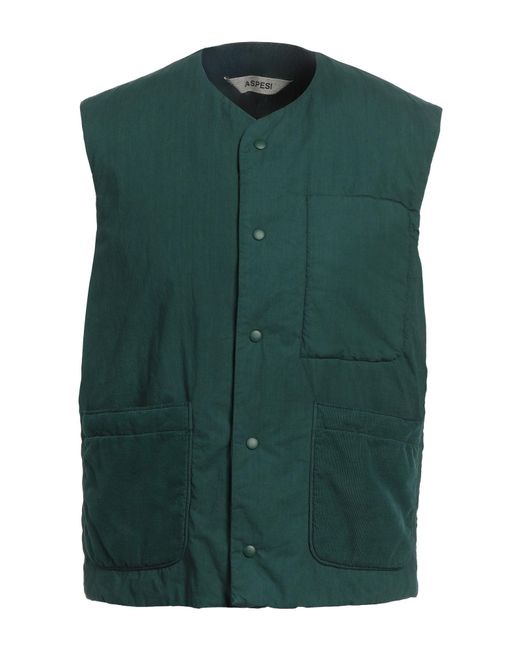 Aspesi Green Vest Cotton for men