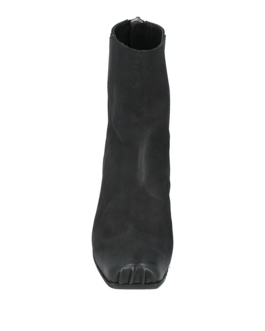 Uma Wang Black Ankle Boots Calfskin