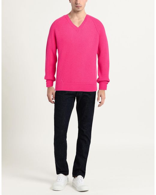 Aion Pink Fuchsia Sweater Cashmere for men