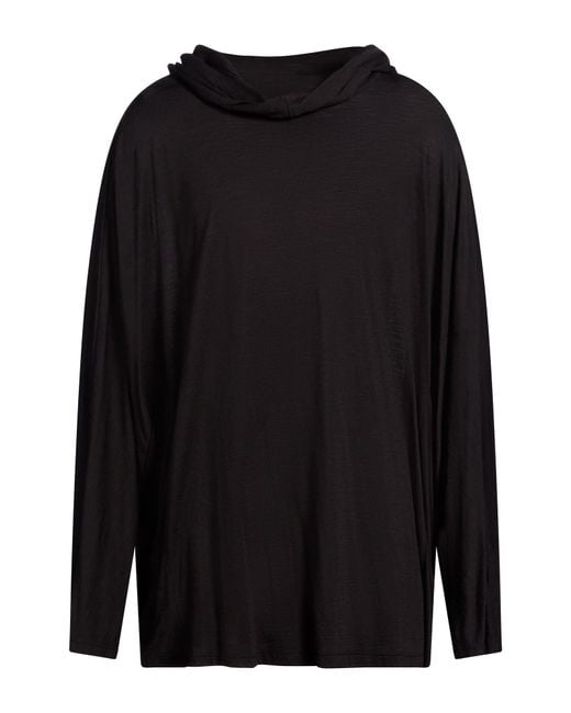 Rick Owens Black T-Shirt Lambskin for men