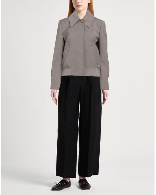 Sportmax Gray Taupe Jacket Virgin Wool, Polyester, Polyamide, Elastane