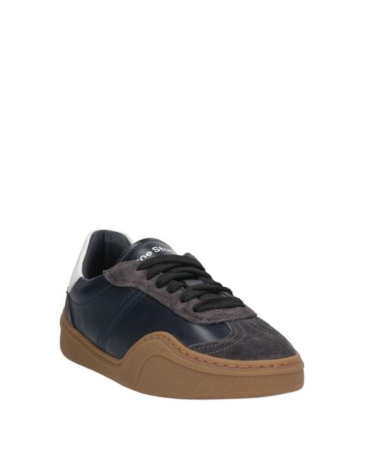 Acne Blue Charcoal Sneakers Leather