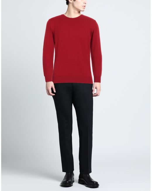 Kangra Red Brick Sweater Wool, Silk, Cashmere for men