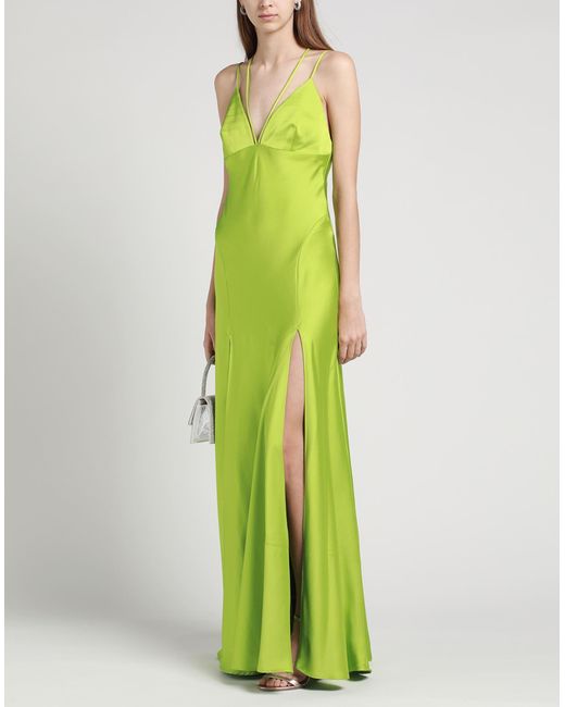 Pinko Green Maxi Dress Polyester