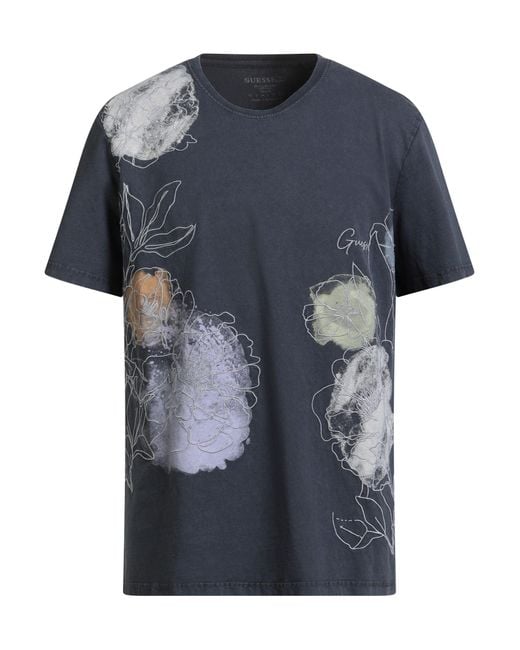 Guess Blue Eco T-Shirt Organic Cotton, Cotton for men