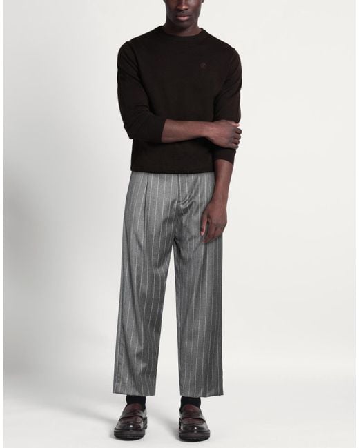 BRERAS Milano Gray Pants Virgin Wool for men