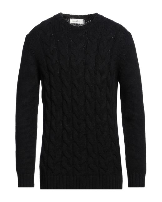 Della Ciana Black Sweater Merino Wool, Cashmere for men