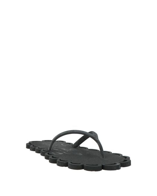 Carlotha Ray Black Thong Sandal Synthetic Material