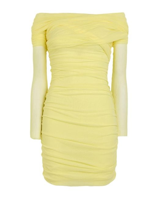 Philosophy Di Lorenzo Serafini Yellow Mini Dress Polyamide