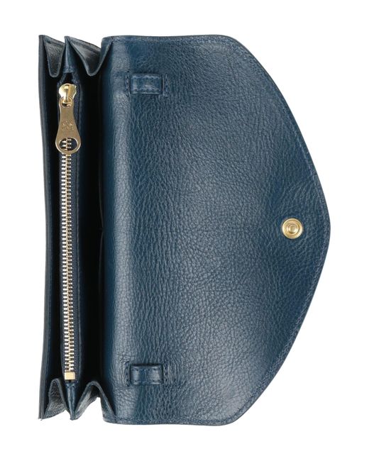 Il Bisonte Blue Crossbody Wallet Leather