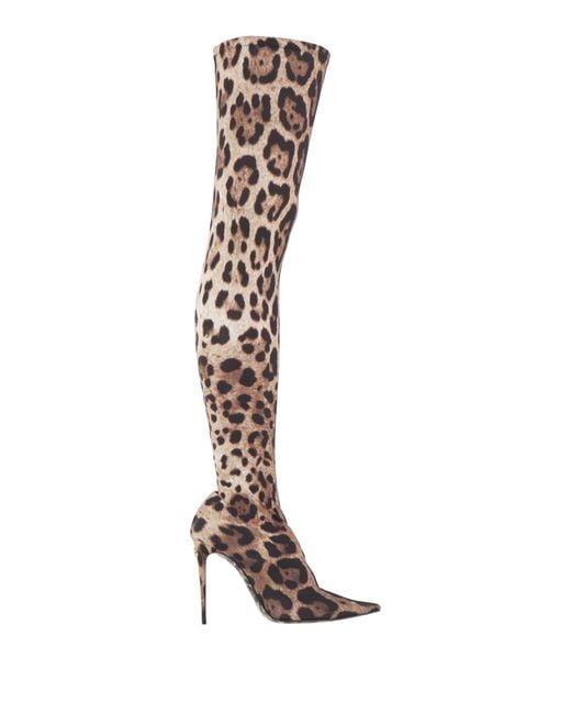 Dolce & Gabbana White Boot Textile Fibers
