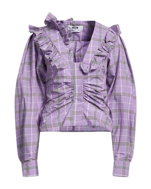 MSGM Purple Shirt Cotton, Polyester