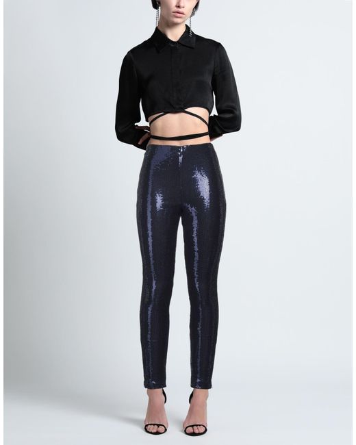 Giorgio Armani Blue Leggings Viscose, Elastane, Polyester