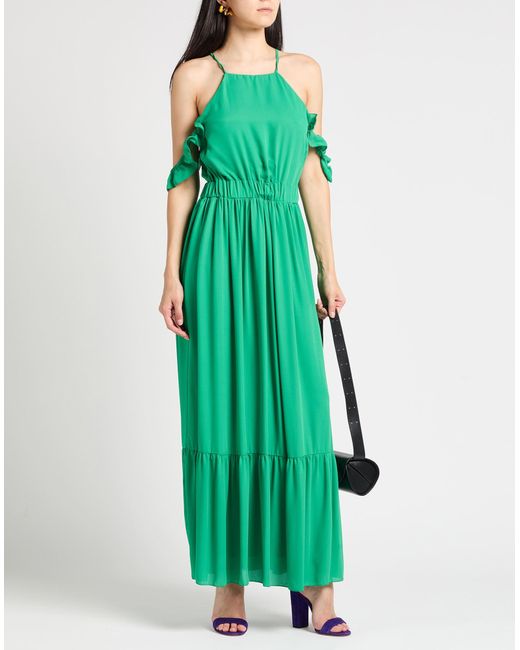 Rebel Queen Green Maxi Dress Polyester