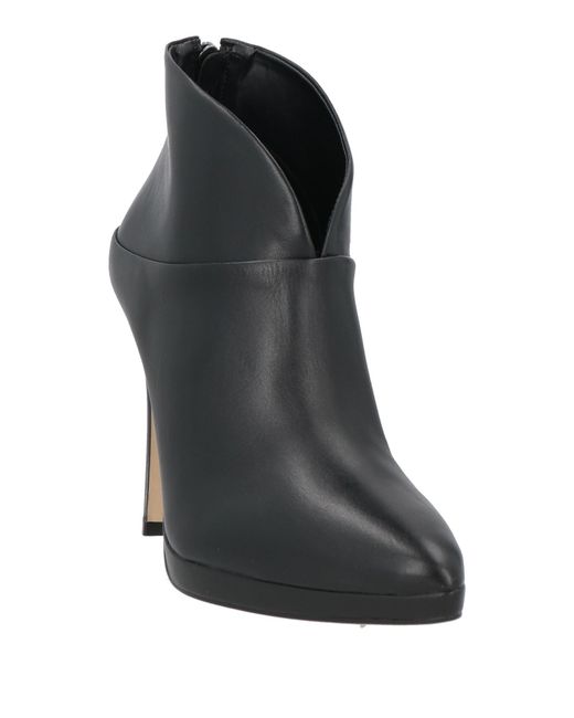 Miss Unique Black Ankle Boots Soft Leather