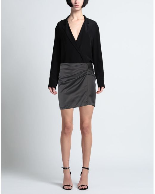 ViCOLO Gray Mini Skirt Polyester, Elastane