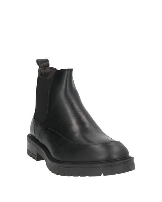 Fedeni Black Ankle Boots Leather for men