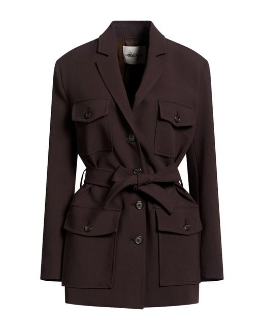 Ottod'Ame Black Blazer Polyester, Viscose, Elastane