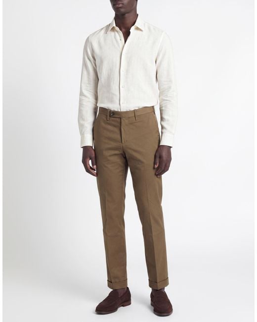Michael Coal Gray Pants Cotton, Elastane for men