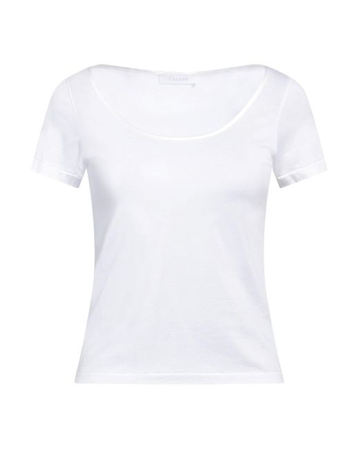 Cruciani White T-Shirt Cotton, Elastane