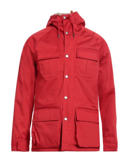 Holubar Red Overcoat & Trench Coat for men