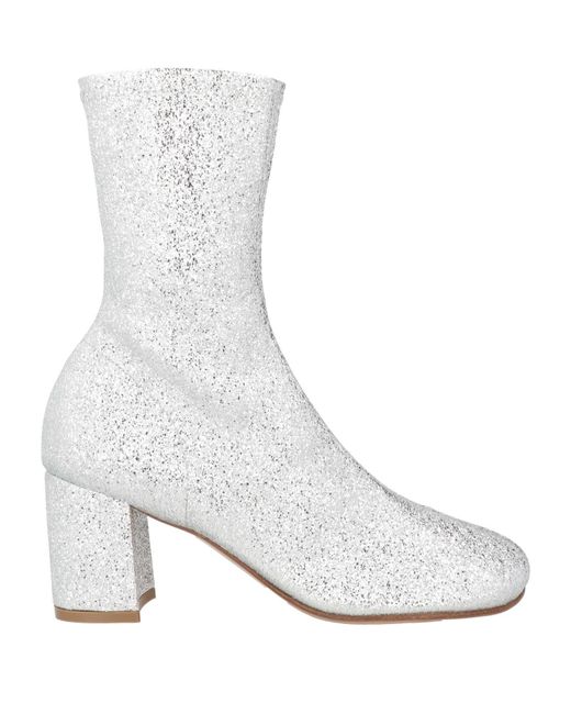 Dries Van Noten White Ankle Boots