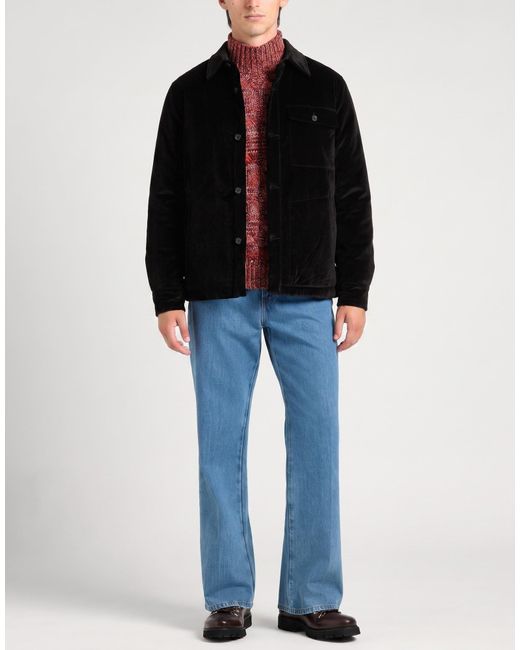 Department 5 Black Jacket Cotton, Elastane for men