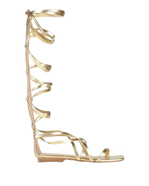 Manila Grace White Thong Sandal Leather