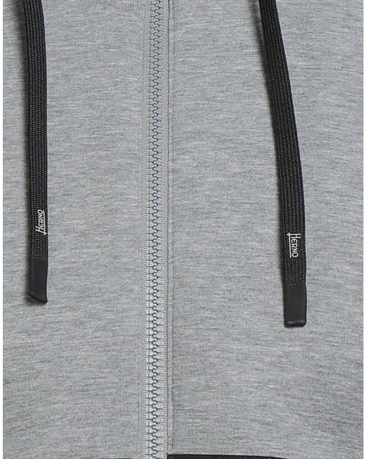 Herno Gray Sweatshirt Cotton, Polyester for men