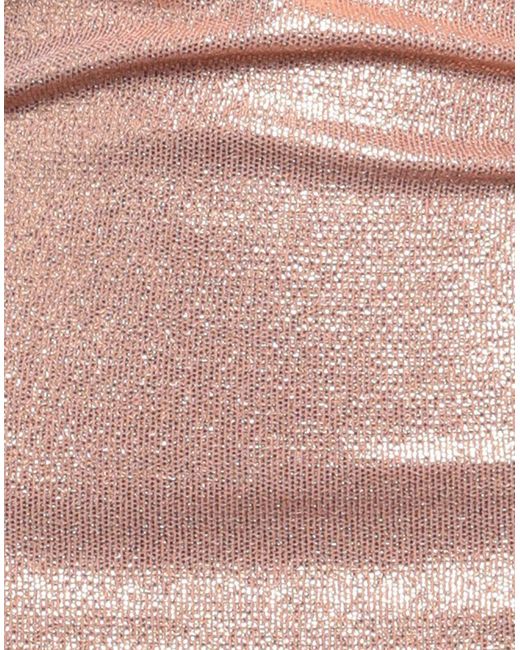 VANESSA SCOTT Pink Mini Dress Nylon, Metallic Fiber, Elastane
