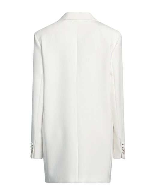 Max Mara White Blazer Triacetate, Polyester