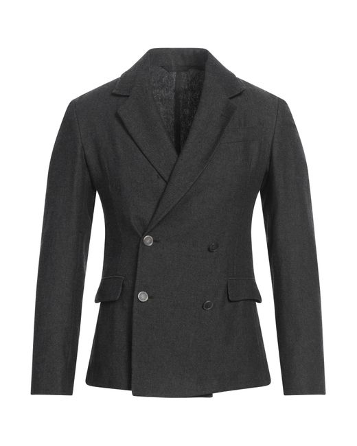 Messagerie Black Charcoal Blazer Wool, Polyester, Cotton for men