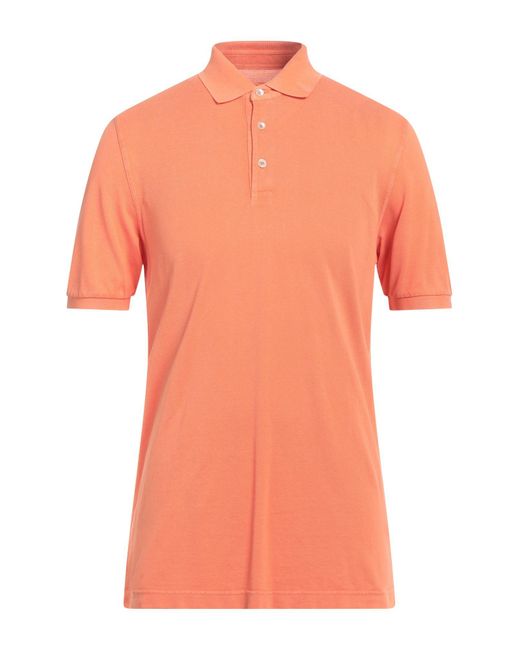 Fedeli Orange Polo Shirt for men