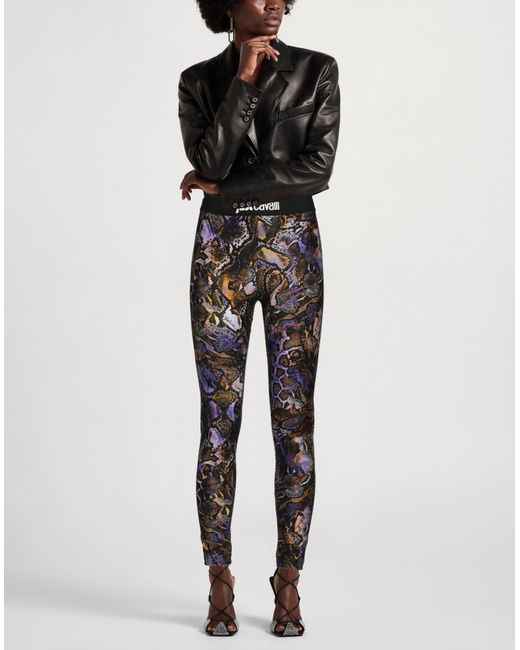 Just Cavalli Black Leggings Polyamide, Elastane