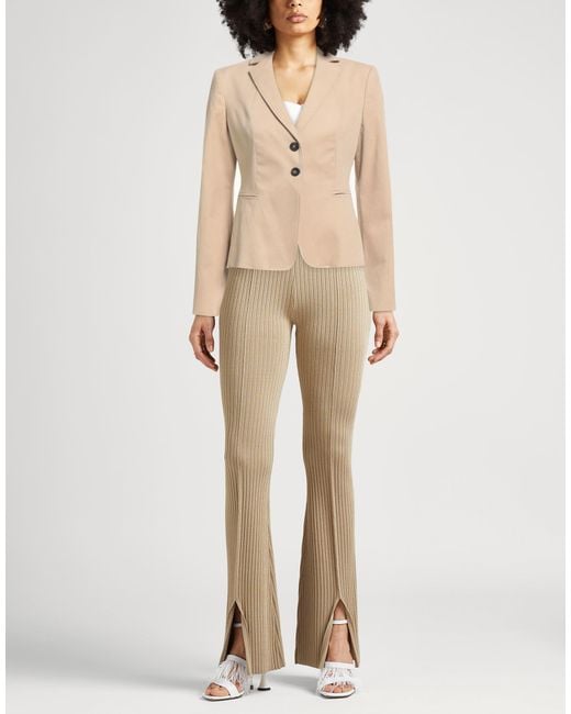 Caractere Natural Sand Blazer Cotton, Elastane