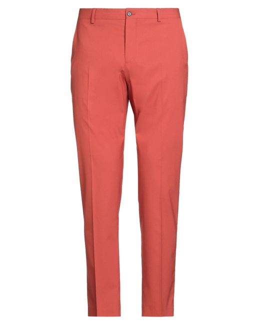 SELECTED Red Pants Polyester, Viscose, Elastane for men