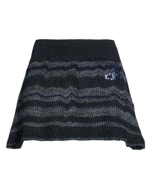 Vivienne Westwood Black Mini Skirt Linen, Wool
