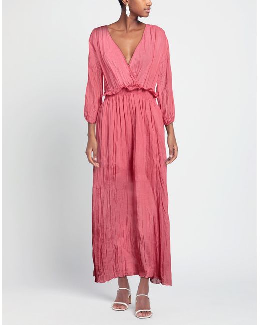 European Culture Pink Maxi Dress