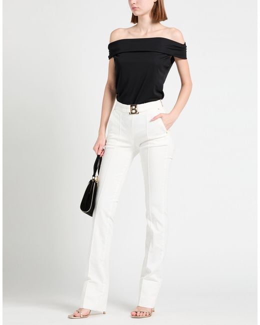 Blugirl Blumarine White Jeans Cotton, Elastane