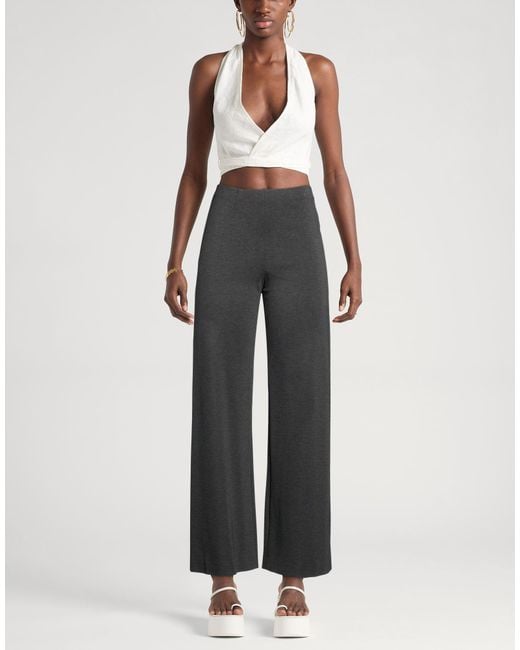 Seductive Gray Charcoal Pants Viscose, Polyamide, Elastane